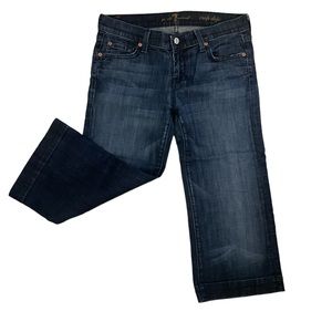 7 For All Mankind Sz:28 Crop Dojo Blue Jeans
